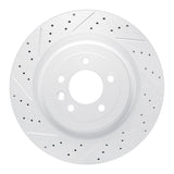 Dynamic Friction 2013-2025 Land Rover Defender 110 Rear Left Drilled & Slotted Geoperformance Rotor by Dynamic Friction Company 830-11023L