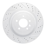 Dynamic Friction 2013-2025 Land Rover Defender 130 Rear Right Drilled & Slotted Geoperformance Rotor by Dynamic Friction Company 830-11023R