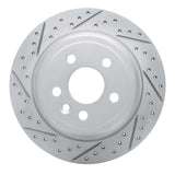 Dynamic Friction 2013-2015 Land Rover Lr2 Rear Left Drilled & Slotted Geoperformance Rotor by Dynamic Friction Company 830-11024L
