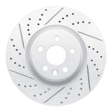 Dynamic Friction 2015-2019 Jaguar E-Pace Front Left Drilled & Slotted Geoperformance Rotor by Dynamic Friction Company 830-11025L