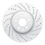 Dynamic Friction 2015-2019 Jaguar E-Pace Front Right Drilled & Slotted Geoperformance Rotor by Dynamic Friction Company 830-11025R