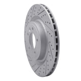 Dynamic Friction 2014-2024 Land Rover Range Rover Rear Left Drilled & Slotted Geoperformance Rotor by Dynamic Friction Company 830-11026L