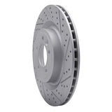 Dynamic Friction 2014-2024 Land Rover Range Rover Rear Right Drilled & Slotted Geoperformance Rotor by Dynamic Friction Company 830-11026R