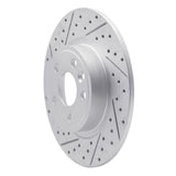 Dynamic Friction 2015-2020 Jaguar E-Pace Rear Left Drilled & Slotted Geoperformance Rotor by Dynamic Friction Company 830-11027L