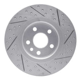 Dynamic Friction 2015-2020 Jaguar E-Pace Rear Left Drilled & Slotted Geoperformance Rotor by Dynamic Friction Company 830-11027L