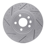 Dynamic Friction 2015-2020 Jaguar E-Pace Rear Left Drilled & Slotted Geoperformance Rotor by Dynamic Friction Company 830-11027L