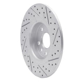 Dynamic Friction 2015-2020 Jaguar E-Pace Rear Left Drilled & Slotted Geoperformance Rotor by Dynamic Friction Company 830-11027L