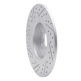 Dynamic Friction 2015-2020 Jaguar E-Pace Rear Right Drilled & Slotted Geoperformance Rotor by Dynamic Friction Company 830-11027R