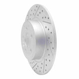 Dynamic Friction 2016-2019 Land Rover Range Rover Evoque Rear Left Drilled & Slotted Geoperformance Rotor by Dynamic Friction Company 830-11028L