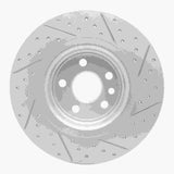 Dynamic Friction 2016-2019 Land Rover Range Rover Evoque Rear Left Drilled & Slotted Geoperformance Rotor by Dynamic Friction Company 830-11028L