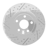Dynamic Friction 2016-2019 Land Rover Range Rover Evoque Rear Left Drilled & Slotted Geoperformance Rotor by Dynamic Friction Company 830-11028L