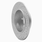 Dynamic Friction 2016-2019 Land Rover Range Rover Evoque Rear Right Drilled & Slotted Geoperformance Rotor by Dynamic Friction Company 830-11028R