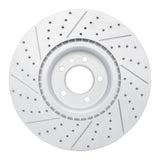 Dynamic Friction 2018-2025 Land Rover Defender 90 Front Right Drilled & Slotted Geoperformance Rotor by Dynamic Friction Company 830-11029R