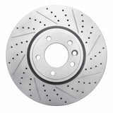 Dynamic Friction 2018-2020 Land Rover Range Rover Front Right Drilled & Slotted Geoperformance Rotor by Dynamic Friction Company 830-11030R
