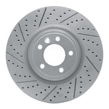 Dynamic Friction 2018-2024 Land Rover Range Rover Front Left Drilled & Slotted Geoperformance Rotor by Dynamic Friction Company 830-11032L
