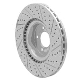 Dynamic Friction 2018-2024 Land Rover Range Rover Front Left Drilled & Slotted Geoperformance Rotor by Dynamic Friction Company 830-11032L