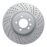 Dynamic Friction 2018-2024 Land Rover Range Rover Sport Front Right Drilled & Slotted Geoperformance Rotor by Dynamic Friction Company 830-11032R