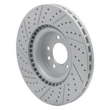 Dynamic Friction 2018-2024 Land Rover Range Rover Sport Front Right Drilled & Slotted Geoperformance Rotor by Dynamic Friction Company 830-11032R