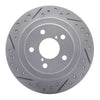 R1 Concepts 1990-2008 Saab 9-2X Rear Left Drilled & Slotted Geoperformance Rotor