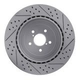 Dynamic Friction 2003-2004 Subaru Impreza Rear Right Drilled & Slotted Geoperformance Rotor by Dynamic Friction Company 830-13015R
