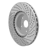 Dynamic Friction 2005-2020 Subaru WRX Sti Front Left Drilled & Slotted Geoperformance Rotor by Dynamic Friction Company 830-13016L