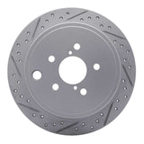 Dynamic Friction 2008-2015 Subaru BRZ Rear Left Drilled & Slotted Geoperformance Rotor by Dynamic Friction Company 830-13021L