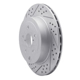 Dynamic Friction 2008-2020 Subaru WRX Sti Rear Left Drilled & Slotted Geoperformance Rotor by Dynamic Friction Company 830-13022L