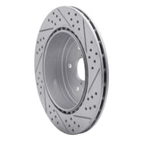 Dynamic Friction 2008-2020 Subaru WRX Sti Rear Left Drilled & Slotted Geoperformance Rotor by Dynamic Friction Company 830-13022L