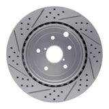 Dynamic Friction 2008-2020 Subaru WRX Sti Rear Right Drilled & Slotted Geoperformance Rotor by Dynamic Friction Company 830-13022R
