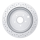 Dynamic Friction 2010-2025 Scion Fr-S Rear Right Drilled & Slotted Geoperformance Rotor by Dynamic Friction Company 830-13023R