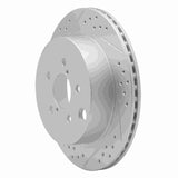 Dynamic Friction 2014-2018 Subaru Forester Rear Left Drilled & Slotted Geoperformance Rotor by Dynamic Friction Company 830-13027L