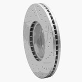 Dynamic Friction 2006-2021 Subaru WRX Front Left Drilled & Slotted Geoperformance Rotor by Dynamic Friction Company 830-13035L