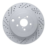 Dynamic Friction 2017-2025 Subaru Brz Rear Left Drilled & Slotted Geoperformance Rotor by Dynamic Friction Company 830-13040L