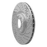 Dynamic Friction 2017-2025 Alfa Romeo Stelvio Front Right Drilled & Slotted Geoperformance Rotor by Dynamic Friction Company 830-16012R