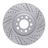 Dynamic Friction 2017-2025 Alfa Romeo Stelvio Front Right Drilled & Slotted Geoperformance Rotor by Dynamic Friction Company 830-16012R