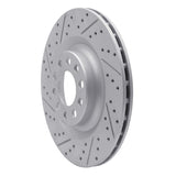 Dynamic Friction 2017-2025 Alfa Romeo Stelvio Rear Left Drilled & Slotted Geoperformance Rotor by Dynamic Friction Company 830-16013L