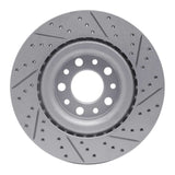 Dynamic Friction 2017-2025 Alfa Romeo Stelvio Rear Left Drilled & Slotted Geoperformance Rotor by Dynamic Friction Company 830-16013L