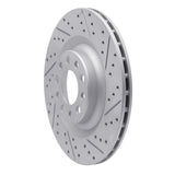 Dynamic Friction 2017-2025 Alfa Romeo Giulia Rear Right Drilled & Slotted Geoperformance Rotor by Dynamic Friction Company 830-16013R