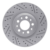 Dynamic Friction 2017-2025 Alfa Romeo Giulia Rear Right Drilled & Slotted Geoperformance Rotor by Dynamic Friction Company 830-16013R