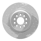 Dynamic Friction 2003-2005 Jaguar Super V8 Rear Left Drilled & Slotted Geoperformance Rotor by Dynamic Friction Company 830-20015L