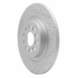 Dynamic Friction 2003-2005 Jaguar S-Type Rear Right Drilled & Slotted Geoperformance Rotor by Dynamic Friction Company 830-20015R