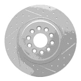 Dynamic Friction 2003-2005 Jaguar S-Type Rear Right Drilled & Slotted Geoperformance Rotor by Dynamic Friction Company 830-20015R
