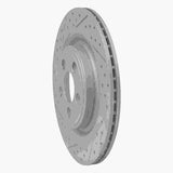 Dynamic Friction 2006-2015 Jaguar Xj8 Rear Left Drilled & Slotted Geoperformance Rotor by Dynamic Friction Company 830-20018L