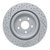 Dynamic Friction 2006-2015 Jaguar Super V8 Rear Right Drilled & Slotted Geoperformance Rotor by Dynamic Friction Company 830-20018R
