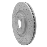 Dynamic Friction 2006-2021 Jaguar XK Front Left Drilled & Slotted Geoperformance Rotor by Dynamic Friction Company 830-20020L