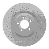 Dynamic Friction 2006-2021 Jaguar XK Front Left Drilled & Slotted Geoperformance Rotor by Dynamic Friction Company 830-20020L