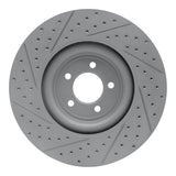 Dynamic Friction 2006-2021 Jaguar Super V8 Front Right Drilled & Slotted Geoperformance Rotor by Dynamic Friction Company 830-20020R