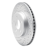 Dynamic Friction 2006-2008 Jaguar S-Type Front Left Drilled & Slotted Geoperformance Rotor by Dynamic Friction Company 830-20025L