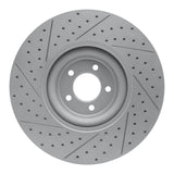 Dynamic Friction 2010-2024 Jaguar F-Type Front Right Drilled & Slotted Geoperformance Rotor by Dynamic Friction Company 830-20026R