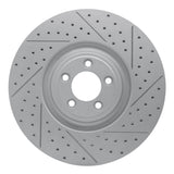 Dynamic Friction 2010-2024 Jaguar F-Type Front Right Drilled & Slotted Geoperformance Rotor by Dynamic Friction Company 830-20026R